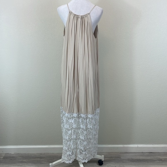 Soft Surroundings strap cream lace maxi dress size medium - Picture 5 of 8